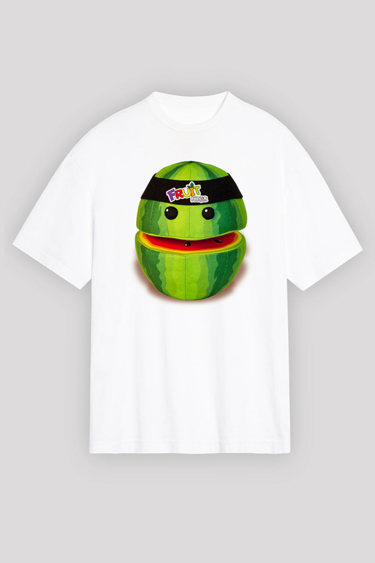 Fruit Ninja Beyaz Unisex Oversize Tişört T-Shirt