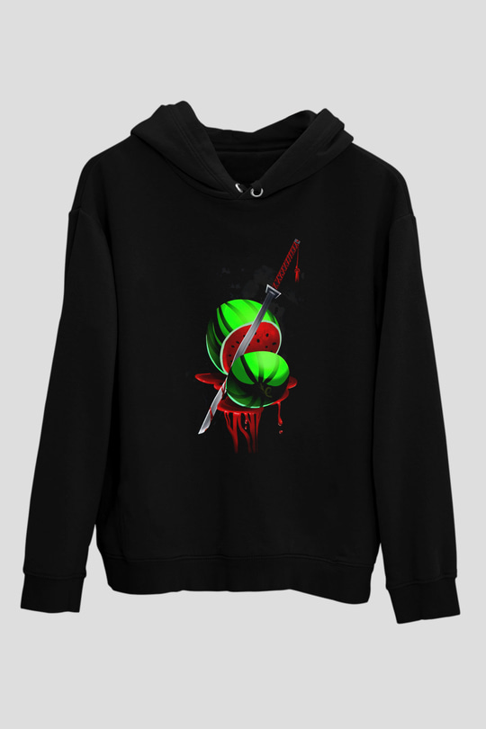 Fruit Ninja Siyah Unisex Hoodie