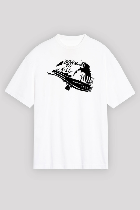 Full Metal Jacket Beyaz Unisex Oversize Tişört T-Shirt