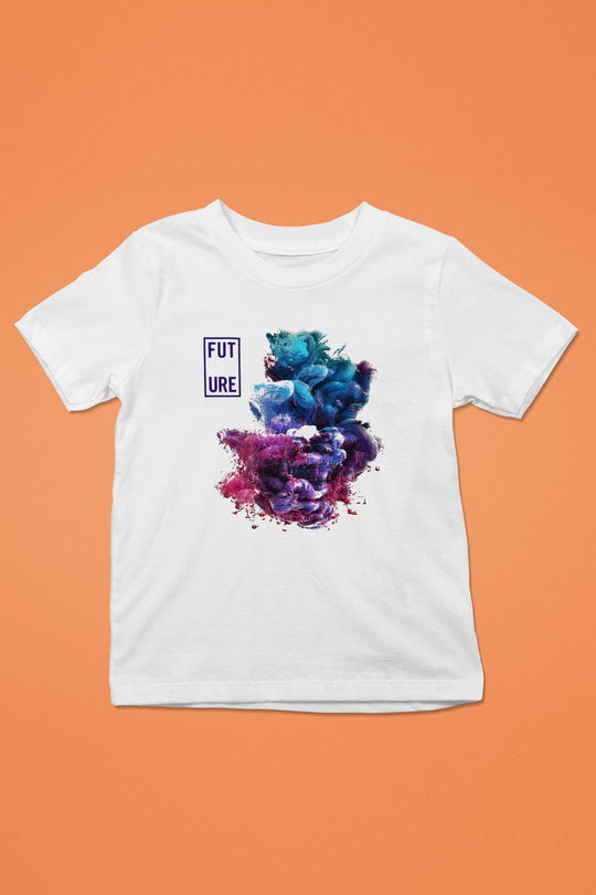 Future Baskılı Beyaz Unisex Çocuk Tişört