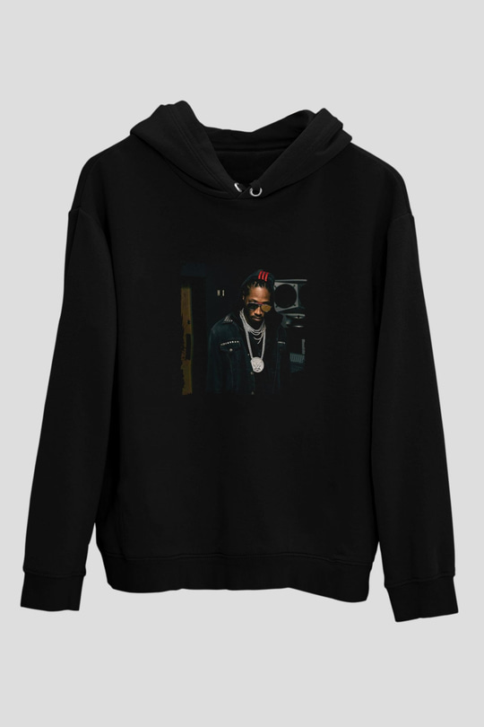 Future Baskılı Unisex Siyah Hoodie