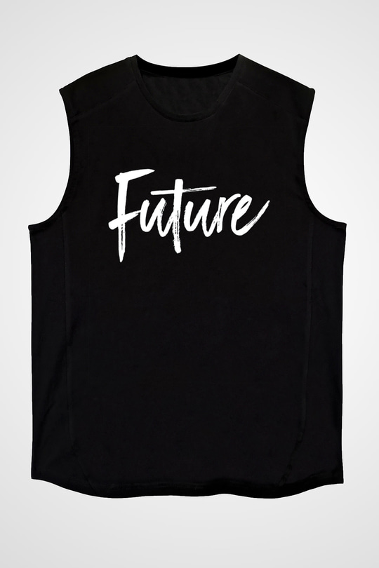 Future Siyah Unisex Kolsuz Tişört