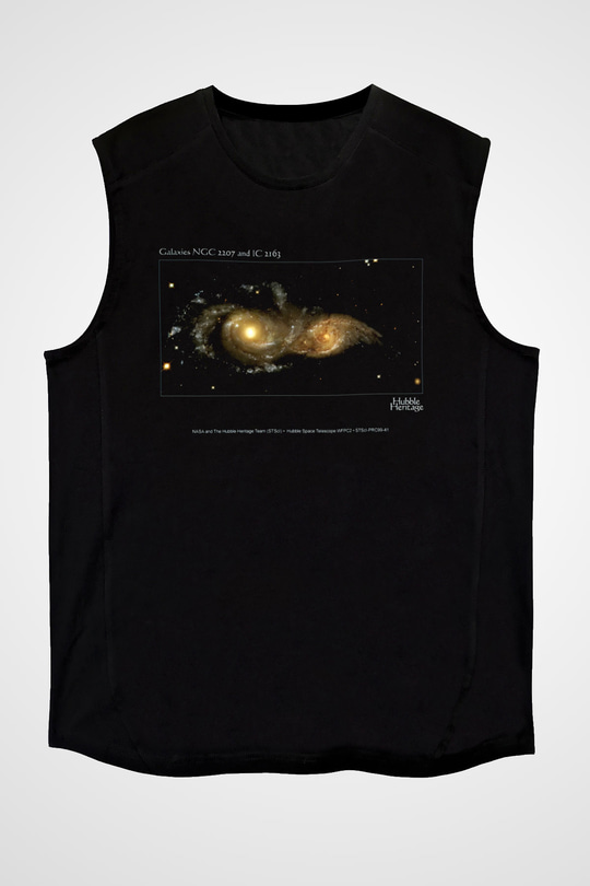 Galaksi Siyah Unisex Kolsuz Tişört