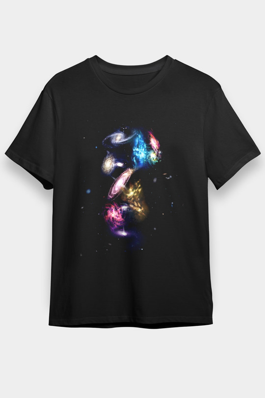 Galaksi Siyah Unisex Tişört T-Shirt - TişörtFabrikası