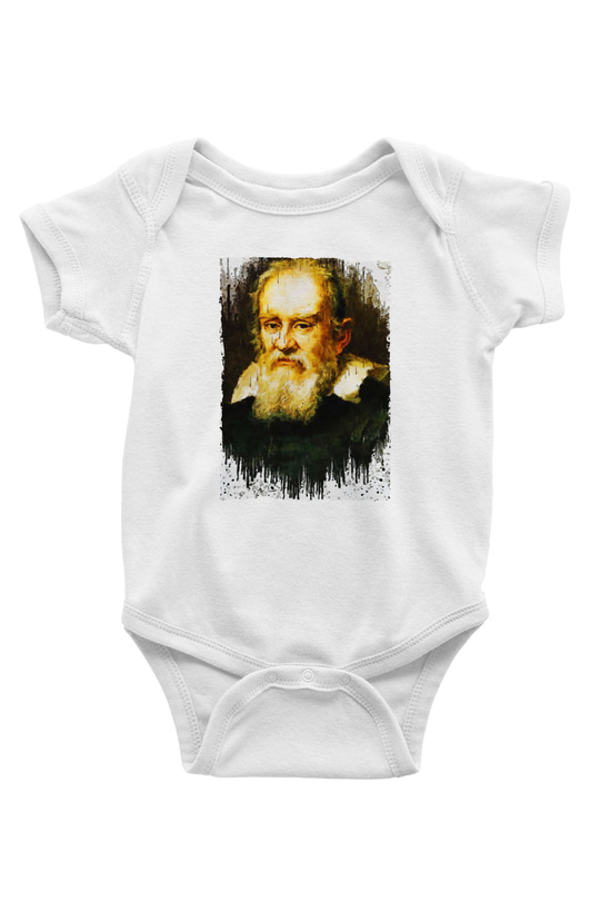 Galileo Galilei Baskılı Beyaz Bebek Body - Zıbın