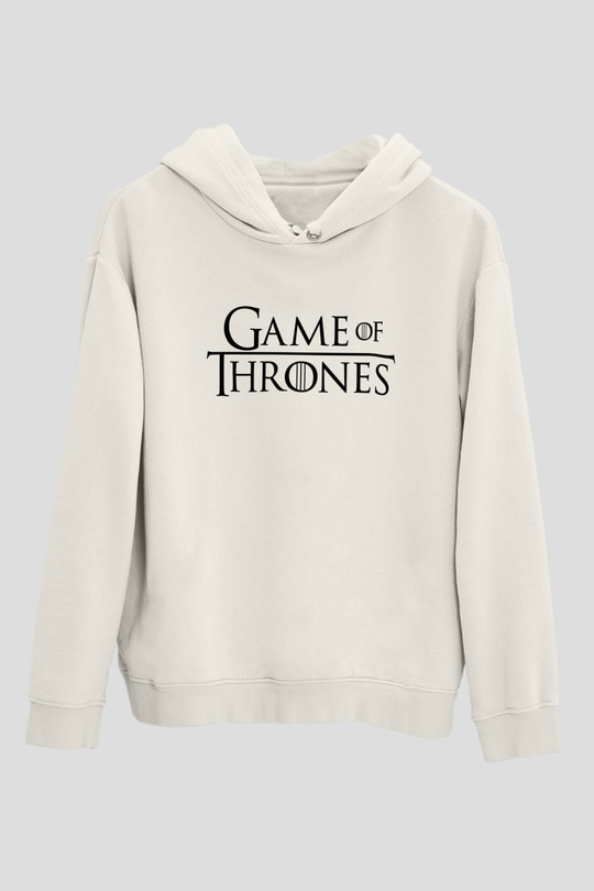 Game of Thrones Beyaz Unisex Kapşonlu Sweatshirt