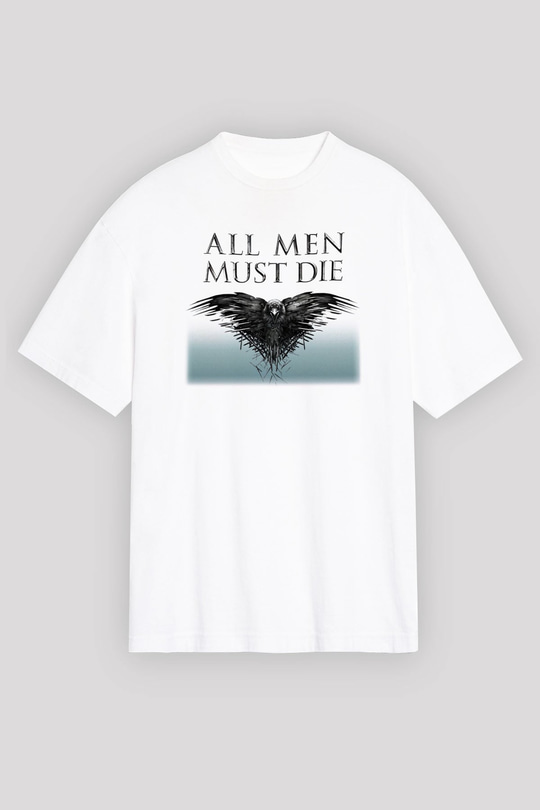Game of Thrones Beyaz Unisex Oversize Tişört T-Shirt