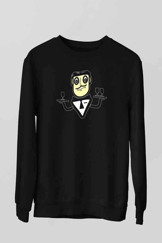 Garson Siyah Unisex Sweatshirt