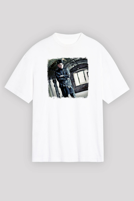 Gary Numan Baskılı Unisex Beyaz Oversize Tişört
