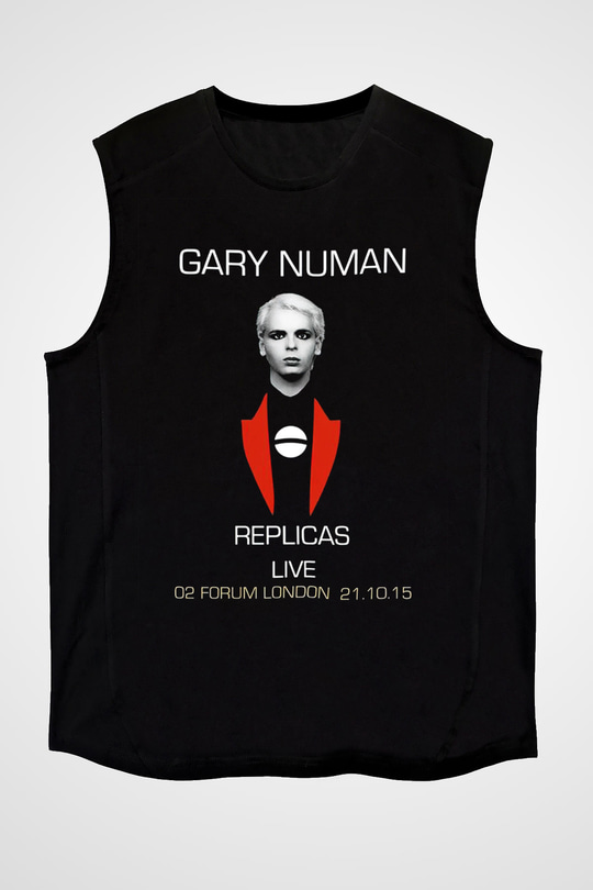 Gary Numan Siyah Unisex Kolsuz Tişört