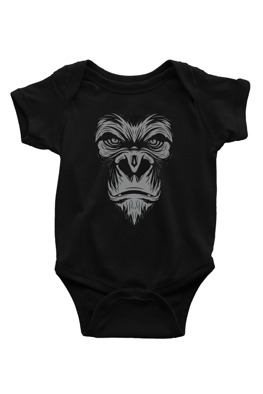 Gas Monkey Garage Baskılı Siyah Bebek Body - Zıbın