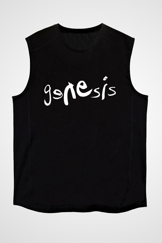 Genesis Siyah Unisex Kolsuz Tişört