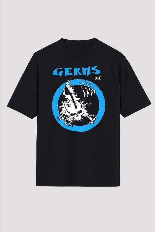 Germs Siyah Unisex Oversize Tişört T-Shirt