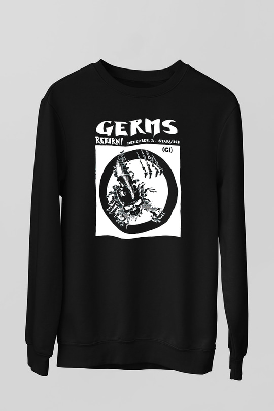 Germs Siyah Unisex Sweatshirt