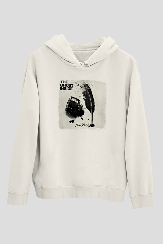 Ghost Inside Baskılı Unisex Beyaz Hoodie