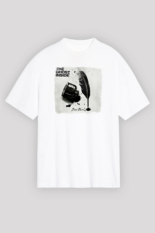 Ghost Inside Baskılı Unisex Beyaz Oversize Tişört