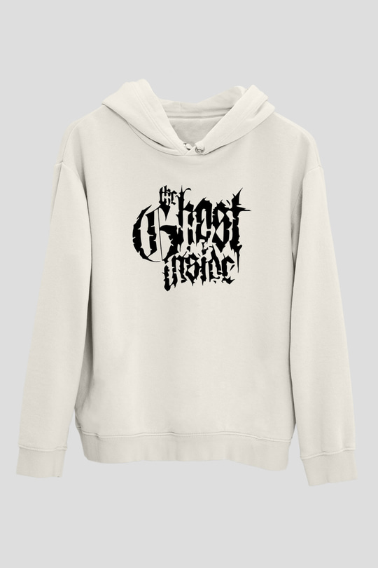 Ghost Inside Beyaz Unisex Kapşonlu Sweatshirt