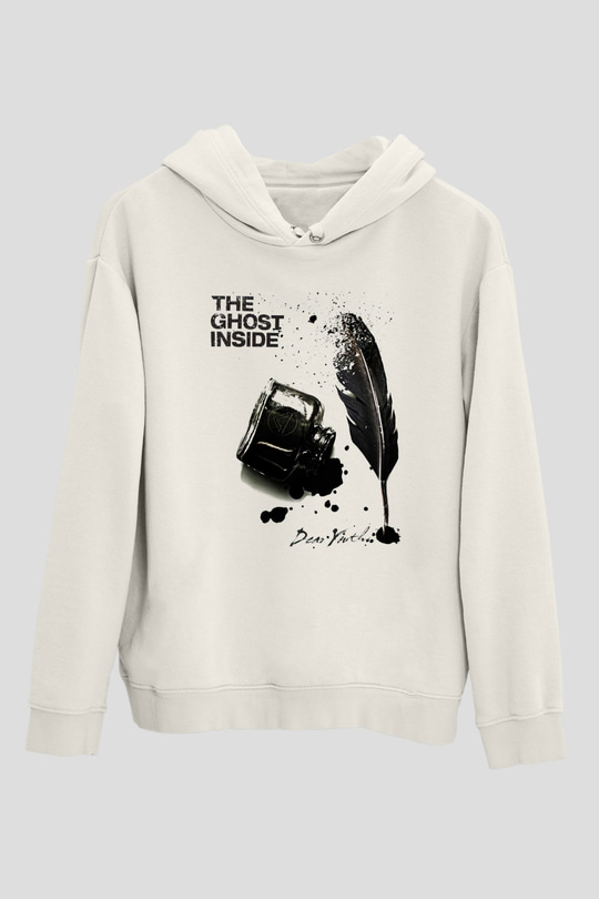 Ghost Inside Beyaz Unisex Kapşonlu Sweatshirt
