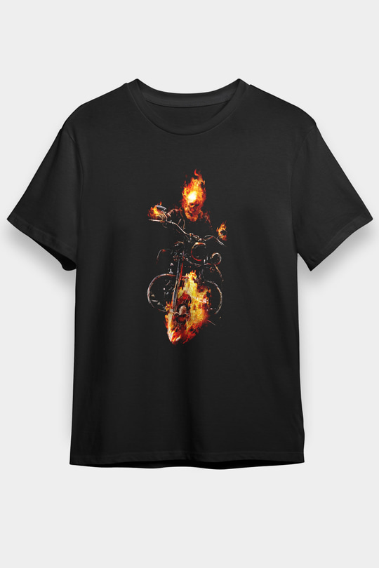 Ghost Rider Hayalet Sürücü Siyah Unisex Tişört