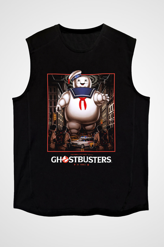 Ghostbusters Hayalet Avcıları Siyah Unisex Kolsuz Tişört