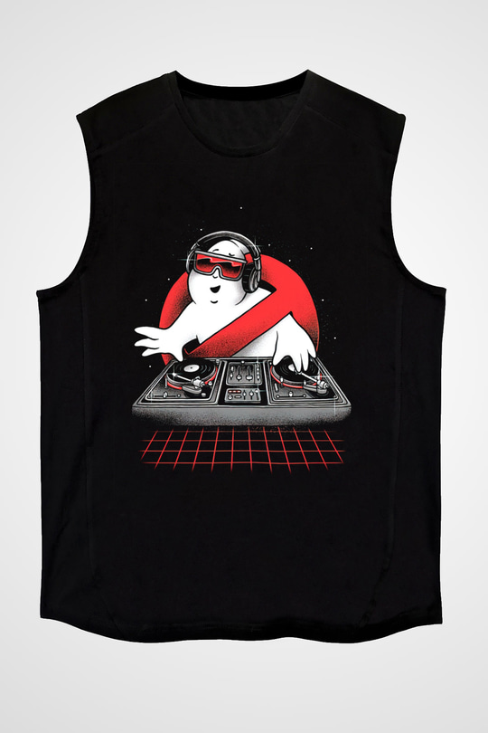 Ghostbusters Hayalet Avcıları Siyah Unisex Kolsuz Tişört