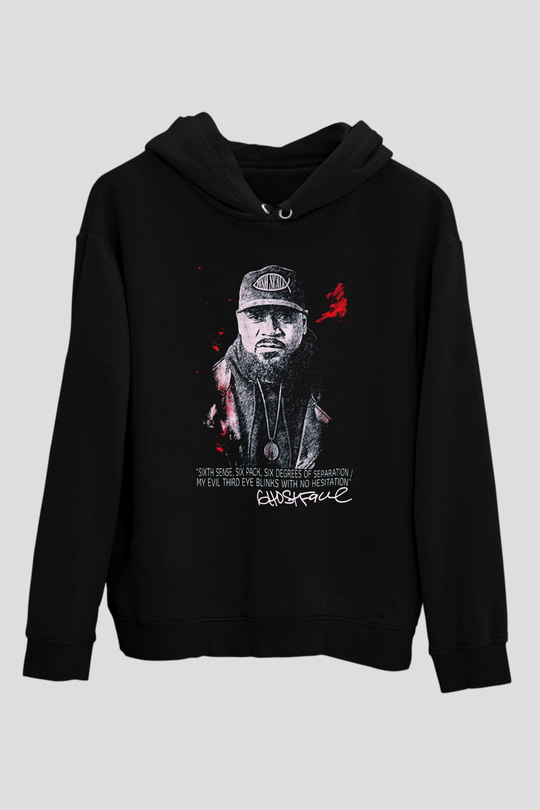 Ghostface Killah Siyah Unisex Kapüşonlu Sweatshirt