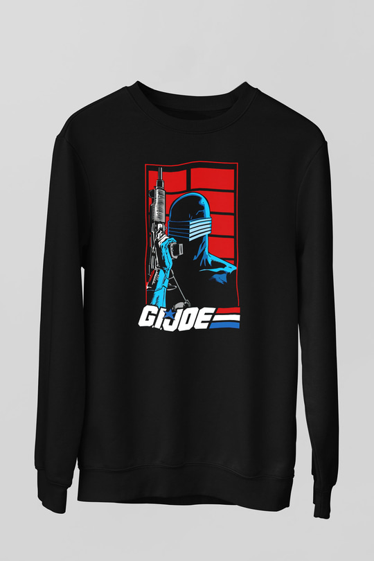 GI JOE Siyah Unisex  Sweatshirt