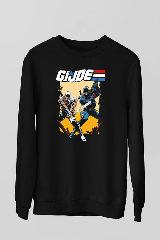 GI JOE Siyah Unisex  Sweatshirt
