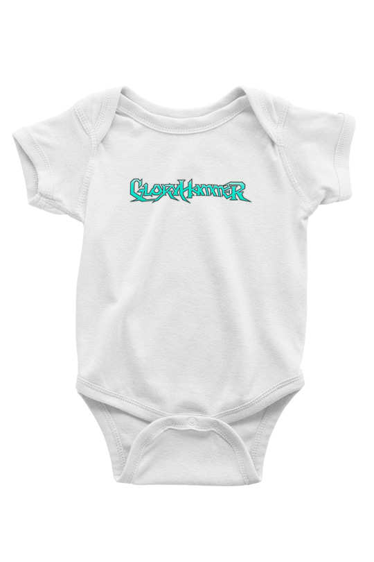 Gloryhammer Baskılı Beyaz Unisex Bebek Body - Zıbın