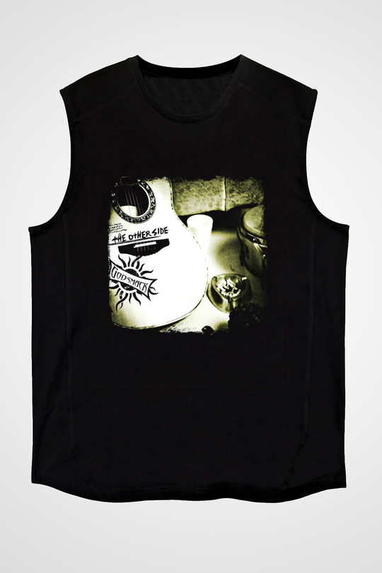 Godsmack Baskılı Unisex Siyah Kolsuz Tişört
