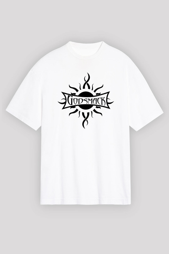 Godsmack Beyaz Unisex Oversize Tişört T-Shirt