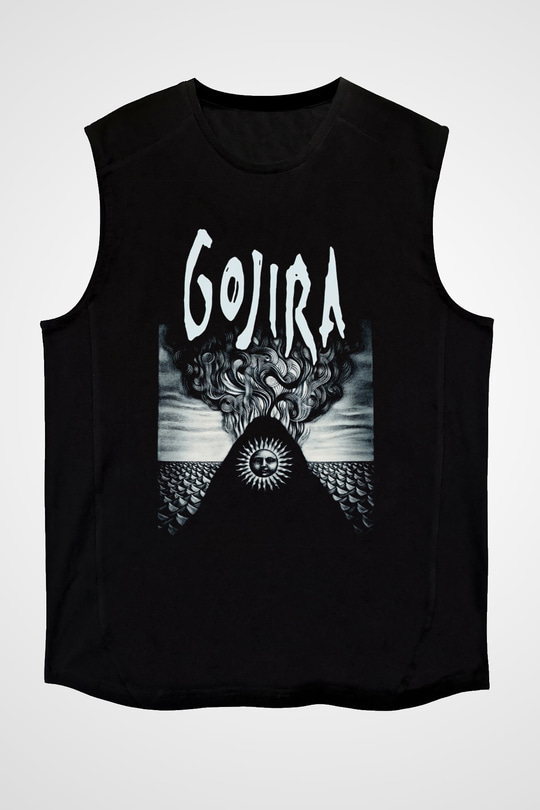 Gojira Siyah Unisex Kolsuz Tişört