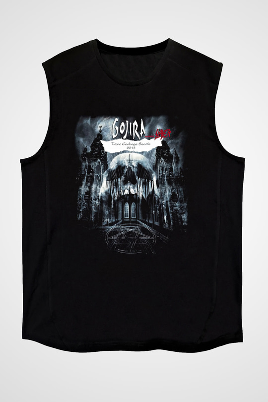 Gojira Siyah Unisex Kolsuz Tişört