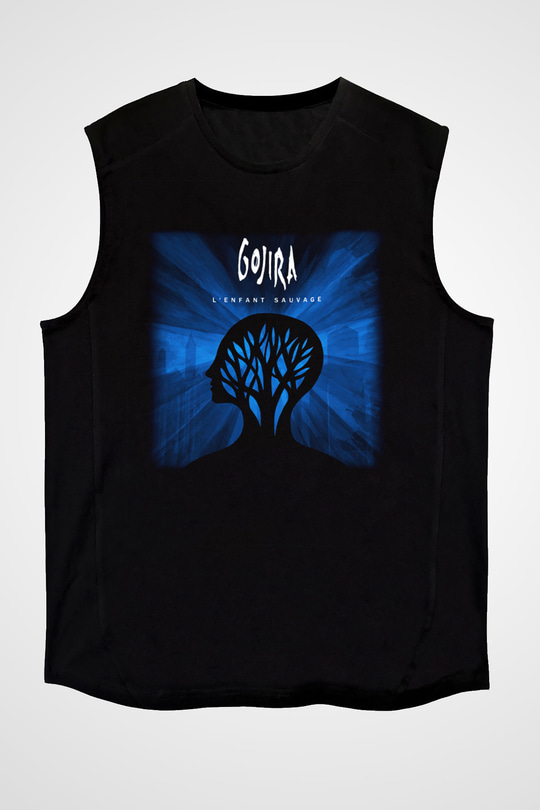 Gojira Siyah Unisex Kolsuz Tişört