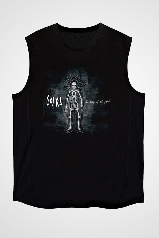 Gojira Siyah Unisex Kolsuz Tişört