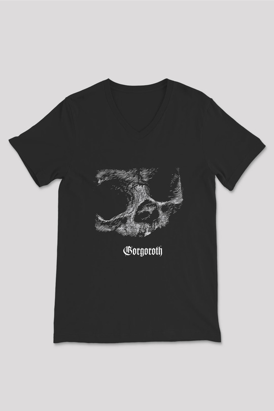 Gorgoroth Baskılı Unisex Siyah V Yaka Tişört