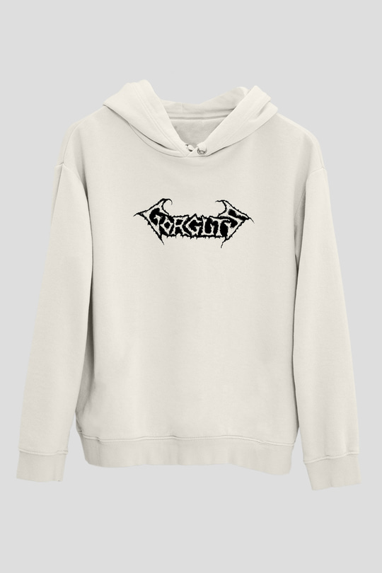 Gorguts Beyaz Unisex Kapşonlu Sweatshirt