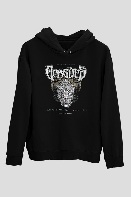 Gorguts Siyah Unisex Kapüşonlu Sweatshirt