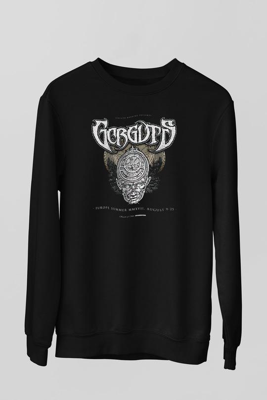 Gorguts Siyah Unisex Sweatshirt