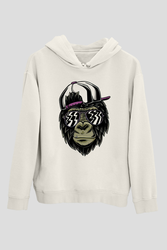 GorilBeyaz  Unisex Hoodie