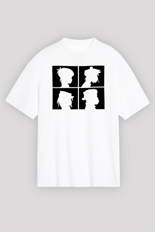 Gorillaz Beyaz Unisex Oversize Tişört T-Shirt
