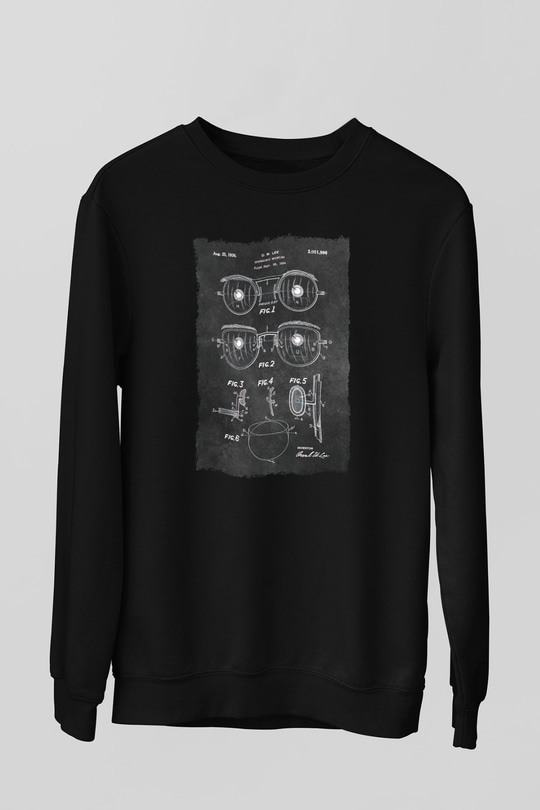 Gözlükçü Siyah Unisex Sweatshirt