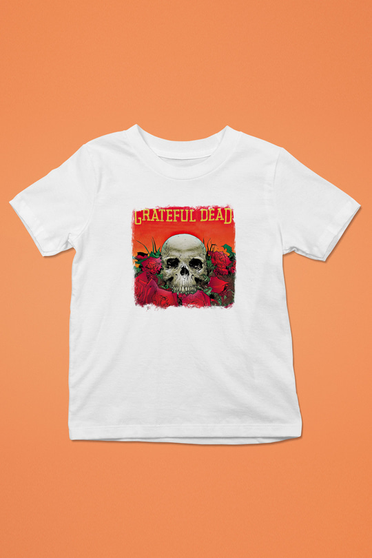 Grateful Dead Baskılı Unisex Beyaz Çocuk Tişört