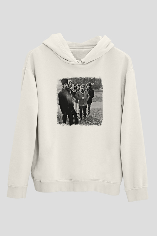 Grateful Dead Baskılı Unisex Beyaz Hoodie