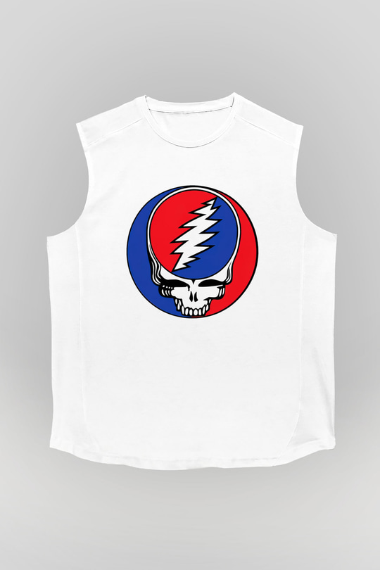 Grateful Dead Beyaz Unisex Kolsuz Tişört