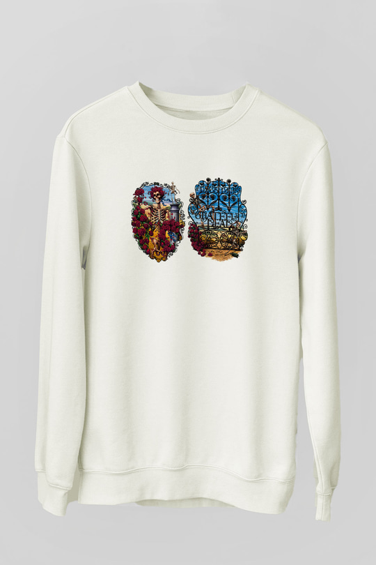 Grateful Dead Beyaz Unisex Sweatshirt