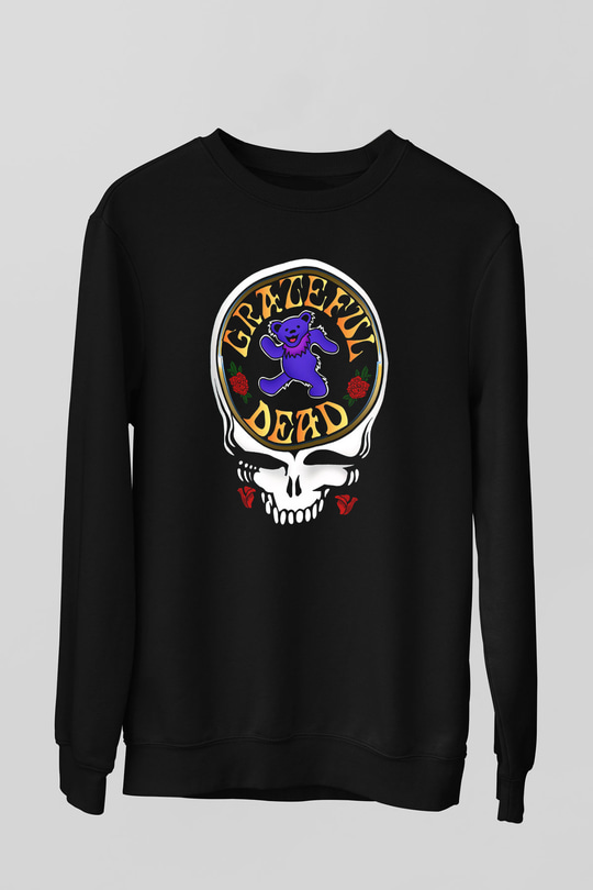 Grateful Dead Siyah Unisex Sweatshirt