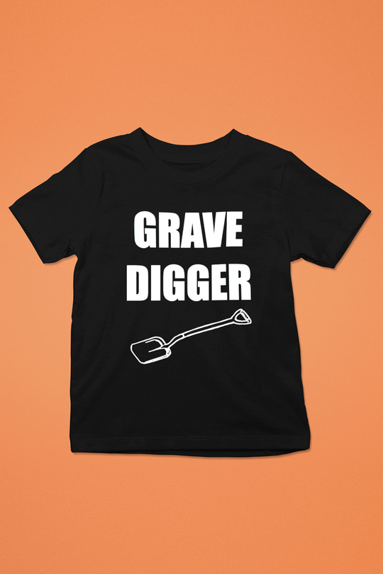 Grave Digger Siyah Unisex Çocuk Tişört