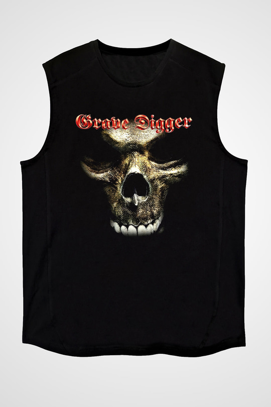 Grave Digger Siyah Unisex Kolsuz Tişört