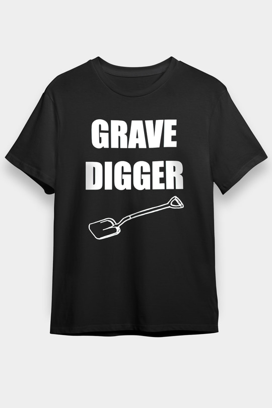 Grave Digger Siyah Unisex Tişört T-Shirt - TişörtFabrikası